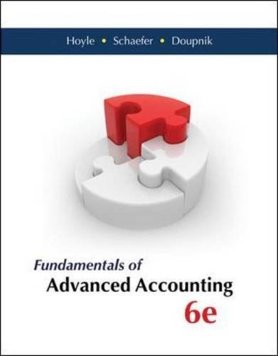 Fundamentals of Advanced Accounting Hoyle 6th Edition Test Bank