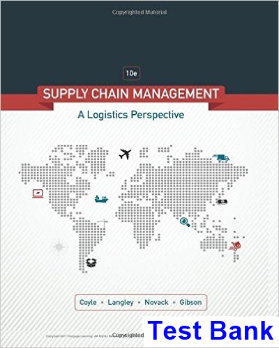 Supply Chain Management A Logistics Perspective 10th Edition Coyle Test Bank